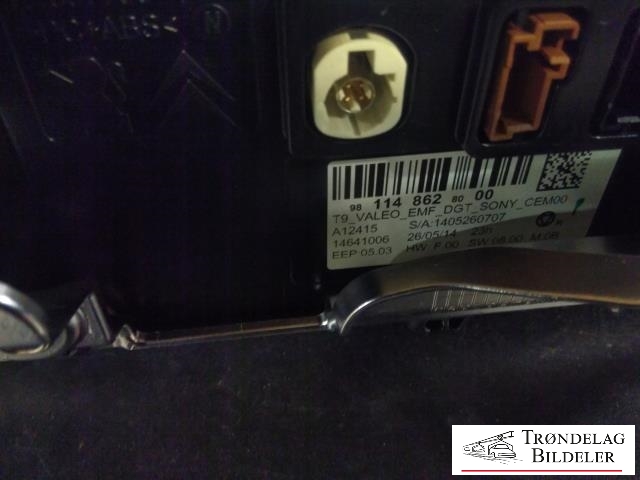 Bilstereo navigasjon skjerm til Peugeot 308 2013-2021 (Type II)  (VALEO|98 114 862 80 00|)