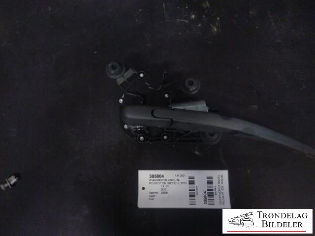 Viskermotor bakrute til Peugeot 208, 2012-2019 (Type I)  (VALEO|9673251380A)