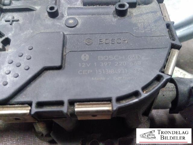 Viskermotor frontrute komplett m/overføring til VW e-Golf 2014-2017 (Fase 1)  (BOSCH|1397220663|1513684931 33|)