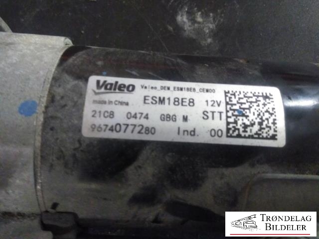 Starter til Peugeot 2008 2013-2019 (Type I)  (VALEO|9674077280|21C8 0474 GBG H|)