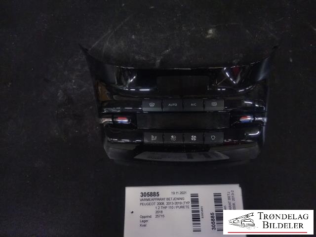 Varmeapparat betjening til Peugeot 2008 2013-2019 (Type I) (98195706XU|E1063177A|)