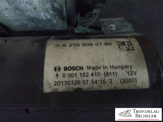 Starter til Mercedes CLA 2013-2019 (C117) (C117) (BOSCH|A 270 906 07 00|0 001 152 410|)