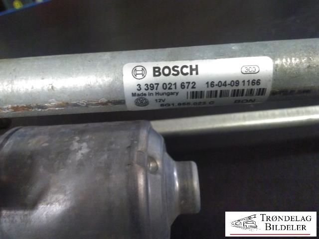 Viskermotor frontrute komplett m/overføring til VW Golf VII 2012-2017 (Fase 1)  (BOSCH|5G1955119A|1 397 220 692|3 397 021 672)