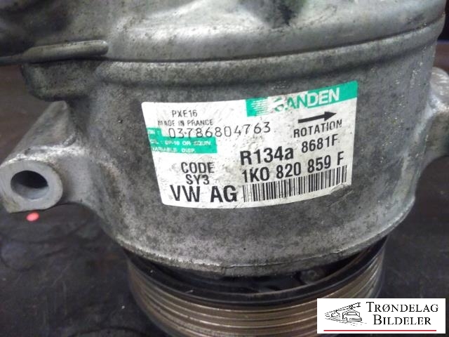 Aircondition kompressor til Audi A3 2003-2008 (Type II, Fase 1)  (SANDEN|5Q0820803F|5Q0820803K|890632| ACP634|5Q0820803D|5Q0820803J|5Q0820803G|1K0820803A|1K0820803B|1K0820803H|1K0820803K|1K0820803L|1K0820803M|1K0820803F|1K0820803G|1K0820803J|1K0820803N|1K0820803P|1K0820803Q|1K0820803S|5K0820803|5K0820803A|5K0820803B|5K0820803C|5K0820803D|5K0820803E|5K0820803F|5K0820803G|5K0820803H|5K0820803J|5K0820803K|5N0820803|5N0820803A|5N0820803B|1K0 820 859 F|1K0 820 859 S)
