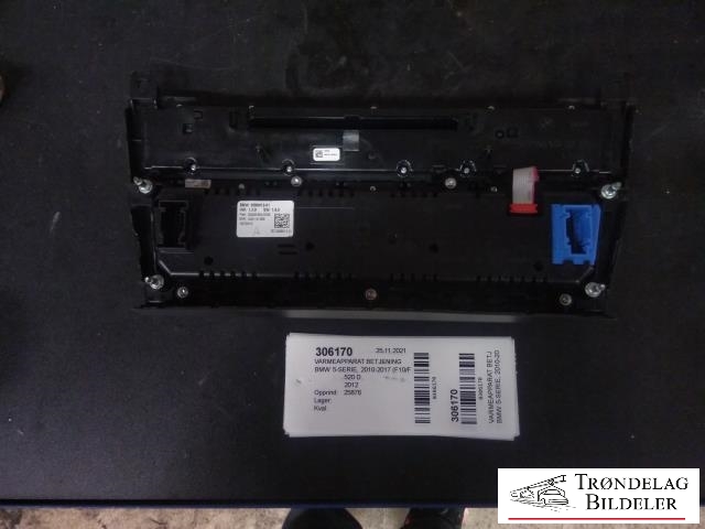 Varmeapparat betjening til BMW 5-Serie 2010-2017 (F10/F11) (F10/F11) (BMW|9299012-01|90025-6341006|0001121355)