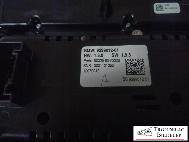 Varmeapparat betjening til BMW 5-Serie 2010-2017 (F10/F11) (F10/F11) (BMW|9299012-01|90025-6341006|0001121355)