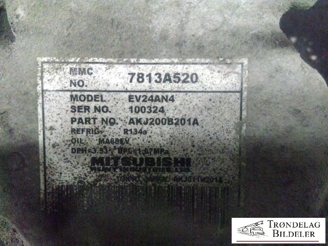 Aircondition kompressor elbil til Peugeot iOn 2011-2020 (MITSUBA|7813A520|EV24AN4|AKJ200B201A)