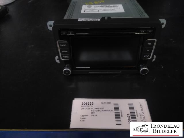 Bilstereo til VW Golf VI, 2008-2012  (DELPHI|3C8 035 195)
