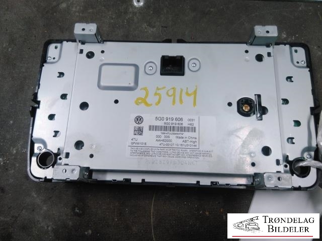 Bilstereo navigasjon skjerm til VW e-Golf 2014-2017 (Fase 1)  (5G0 919 606|)