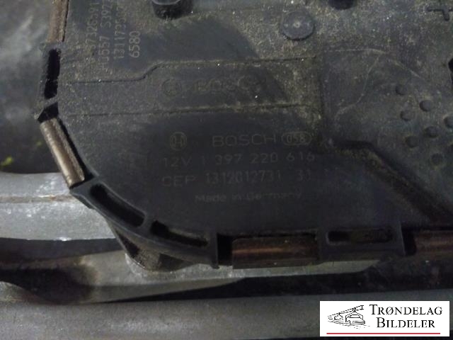 Viskermotor frontrute komplett m/overføring til Audi A6 2011-2014 (Type IV, Fase 1) (C7) (C7) (BOSCH|1 397 220 616|4G1955119|3 397 021 411)