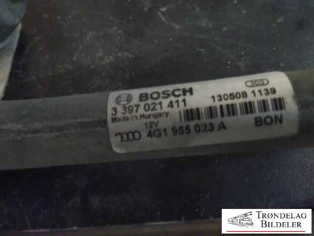 Viskermotor frontrute komplett m/overføring til Audi A6 2011-2014 (Type IV, Fase 1) (C7) (C7) (BOSCH|1 397 220 616|4G1955119|3 397 021 411)