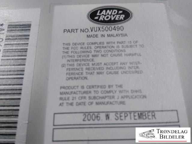 Bilstereo til Land Rover Discovery 2005-2009 (Type III) (VUX500490|)