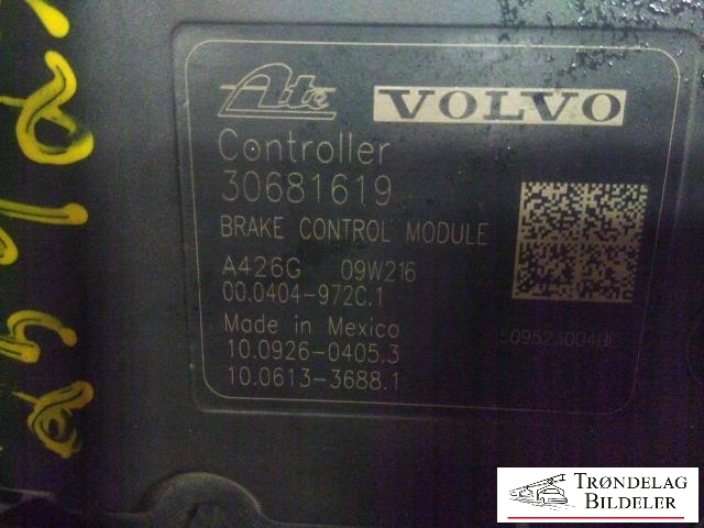 ABS sentral til Volvo V70 2007-2013 (Type III, Fase 1)  (VOLVO/ATE|P30681619|8G9N-2C405-AC|100212-01824)