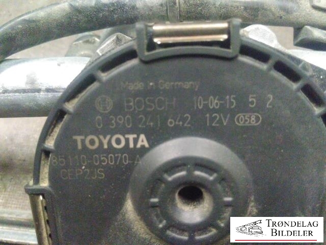 Viskermotor frontrute komplett m/overføring til Toyota Avensis 2009-2015 (Type III, Fase 1)  (BOSCH/TOYOTA|0390241642|85110-05070-A|)