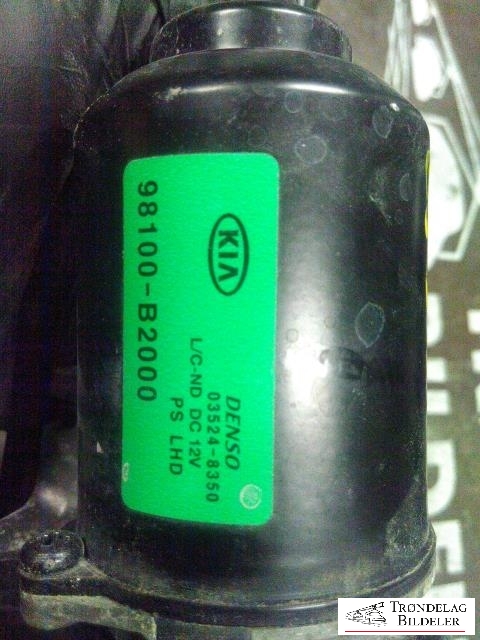 Viskermotor frontrute komplett m/overføring til Kia Soul 2014-2019 (Type II)  (DENSO|3524-8350|98100-B2000|)