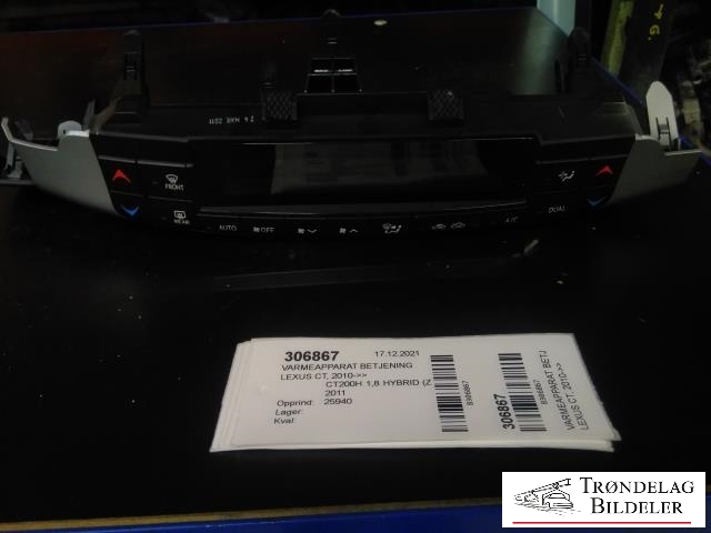 Varmeapparat betjening til Lexus CT, 2010-2020  (55900-76060)