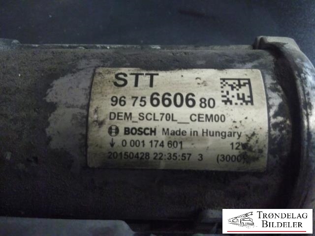 Starter diesel til Peugeot 5008 2010-2017 (Type I)  (BOSCH|9675660680|0001174601|)
