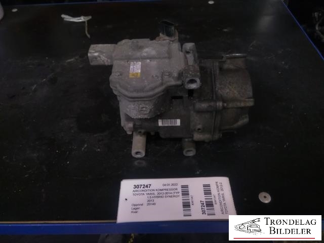 Aircondition kompressor hybrid til Toyota Yaris, 2012-2014 (Type III, Fase 1) (DENSO|042200-1040)