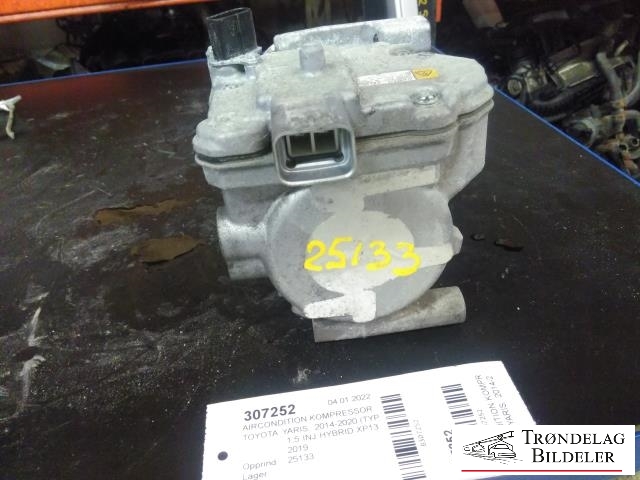 Aircondition kompressor til Toyota Yaris 2014-2020 (Type III, Fase 2)  (DENSO|042200-1501|)