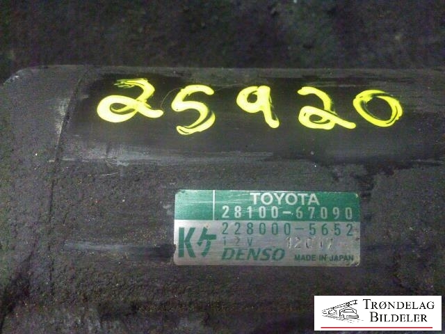 Starter diesel til Toyota Land Cruiser 90 1996-2002 (BOSCH|2810030071|28100-30070|28100-67090|281006709084|335224112)