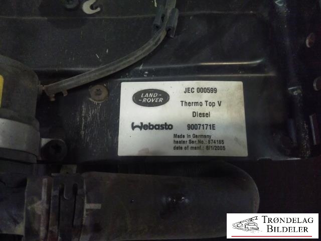 Dieselvarmer til Land Rover Range Rover Sport 2005-2013  (WEBASTO|9007171E|JEC000599 (5H229J294AB)|)