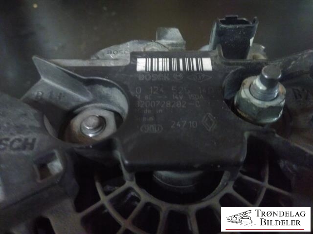 Dynamo diesel til Nissan Qashqai 2010-2014 (Type I, Fase 2)  (BOSCH|0 124 525 140|8200728282-C|)