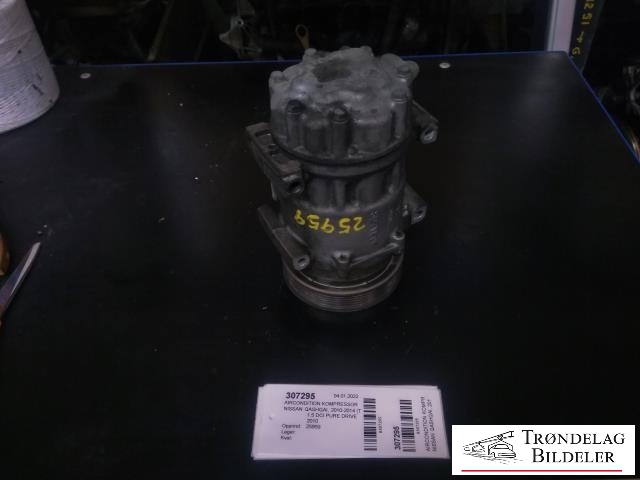 Aircondition kompressor til Nissan Qashqai, 2010-2014 (Type I, Fase 2)  (SANDEN|926009865R)