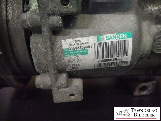 Aircondition kompressor til Nissan Qashqai 2010-2014 (Type I, Fase 2)  (SANDEN|926009865R|01518309061|)