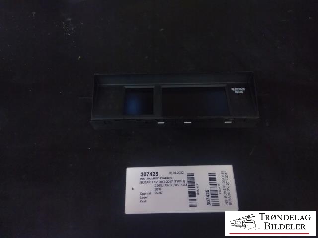 Instrument diverse til Subaru XV, 2012-2017 (Type I)  (85261FJ830)