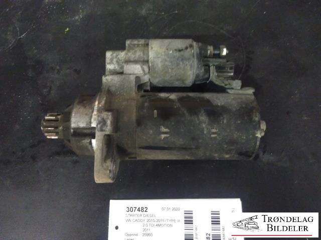Starter diesel til VW Caddy 2010-2015 (Type III, Fase 2)  