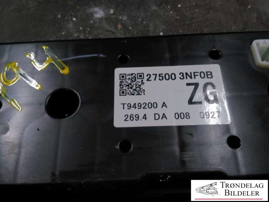 Varmeapparat betjening til Nissan Leaf 2011-2017 (Type I)  (27500-3NF0B|)