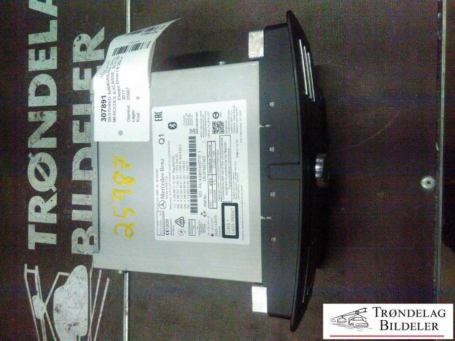 Bilstereo navigasjon spiller til Mercedes B-Klasse, electric drive 2014-2018 (W242) (W242) (NTG5*1 CD|A2469007119/001|A2469011106/001)