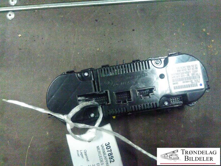 Varmeapparat betjening til Mercedes B-Klasse, electric drive 2014-2018 (W242) (W242) (BHTC|A2429009301|A2429010300|5HB011631-06)