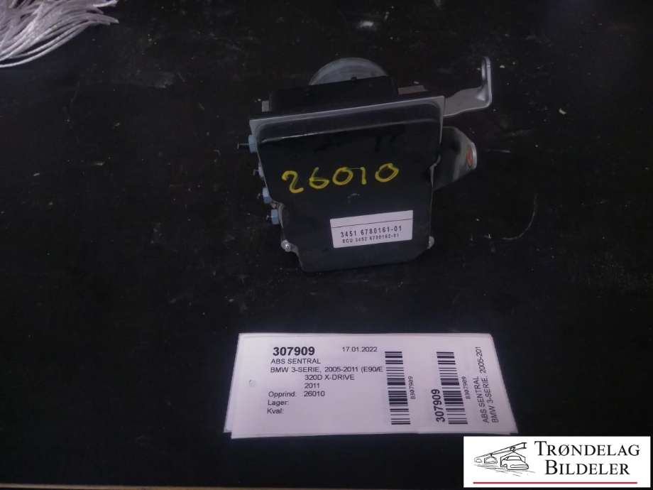 ABS sentral til BMW 3-Serie, 2005-2011 (E90/E91/E92/E93) (E90/E91/E92/E93) (3451 6780161-01)