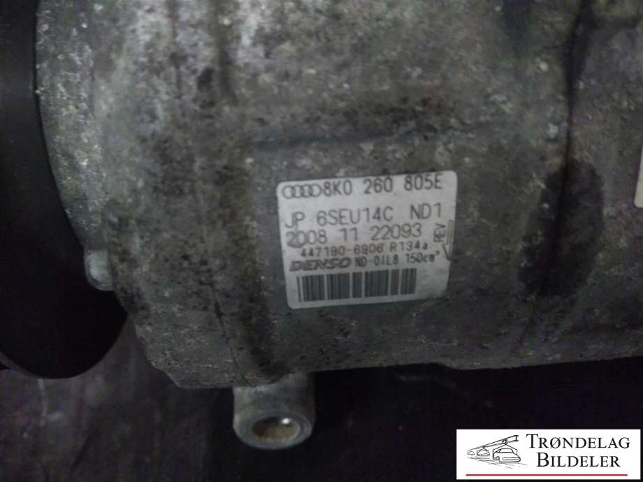 Aircondition kompressor til Audi A5 2007-2016 (Type I)  (DENSO|8K0260805|8K0260805L|6SEU14C|447150-1453|89052|4E0.260.805 J|4F0.260.805 G|4F0.260.805 I|4F0.260.805 J|4F0.260.805 M|4F0.260.805 S|4F0260805AA|4F0260805AC|4F0260805AE|4F0260805AG|4F0260805AL|4F0260805AN|ACP495|8E0260805BP|8E0260805BQ|8E0260805BR|8E0260805BS|8E0260805CB|4F0260805P|447190-6442|4F0260805I|4F0260805AP|4F0260805N|4F0260805S|4E0260805J|4F0260805G|4F0260805J|4F0260805M)