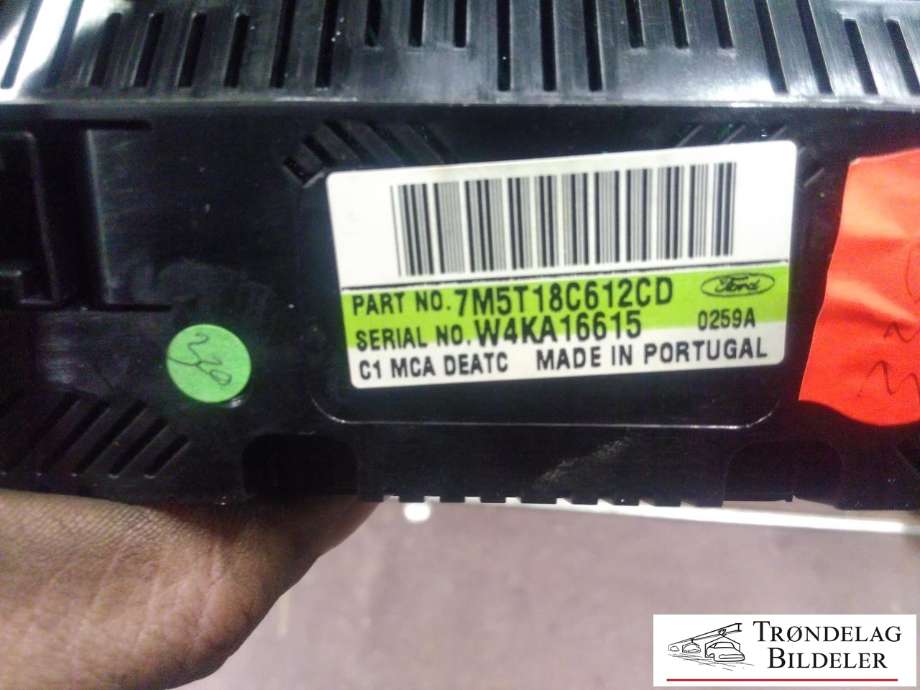 Varmeapparat betjening til Ford Kuga 2008-2012 (Type I)  (7M5T18C612CD|W4KA16615|)