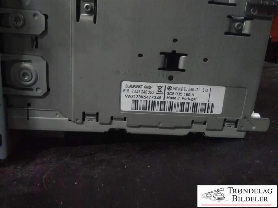 Bilstereo til VW Golf VI 2008-2012  (3C8035195A|7647240360|)