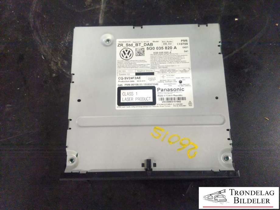 Bilstereo til VW Golf VII 2012-2017 (Fase 1)  (PANASONIC|5G0 035 820 A|)