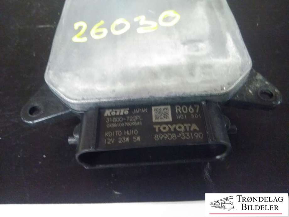 Styreenhet xenon/ballast til Toyota Camry 2019-->>  (TOYOTA|89908-33190|31800-722PL|)