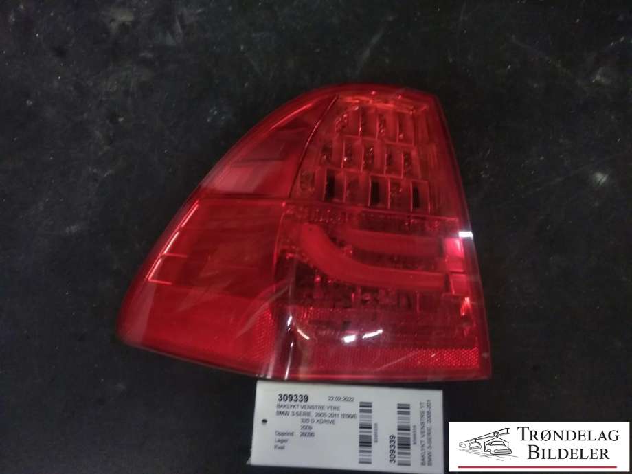 Baklykt venstre ytre til BMW 3-Serie, 2005-2011 (E90/E91/E92/E93) (E90/E91/E92/E93) (63 21 7 289 431)