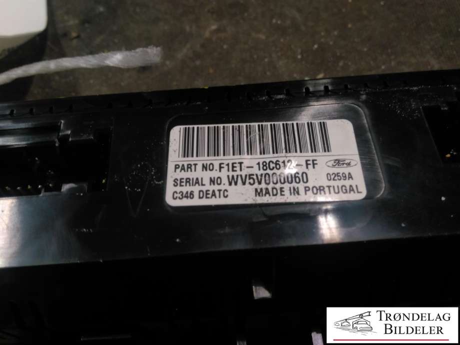 Varmeapparat betjening til Ford Focus, electric 2012-2018  (F1ET-18C612-FF|WV5V000060|)