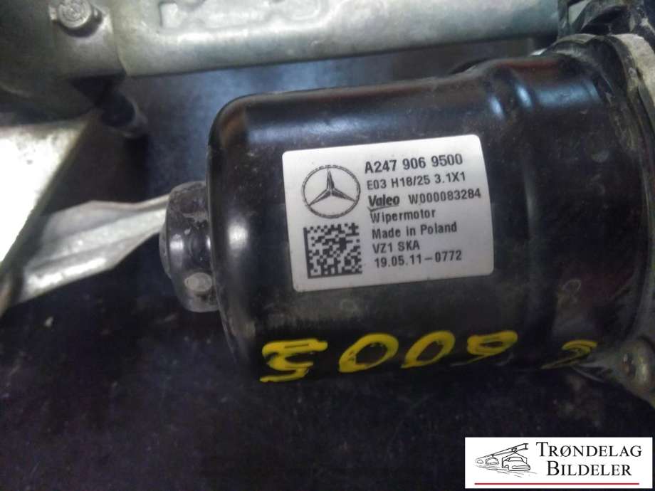 Viskermotor frontrute komplett m/overføring til Mercedes B-Klasse 2019-->> (W247) (W247) (A2478204202|A2478209203|)