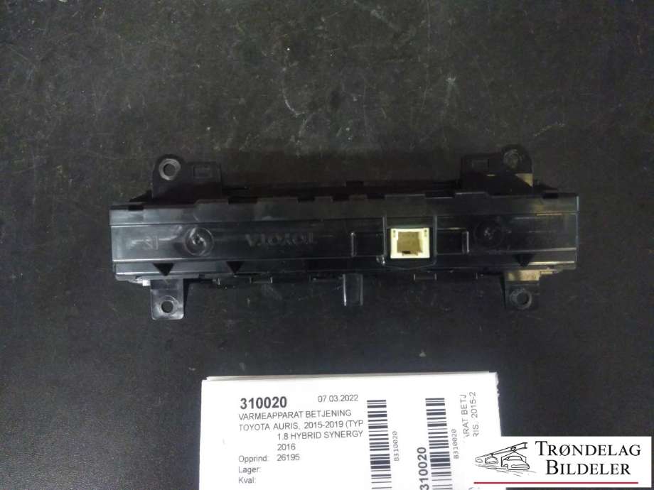 Varmeapparat betjening til Toyota Auris 2015-2019 (Type II, Fase 2)  (TOYOTA|697-2E54A|55900-02820|)