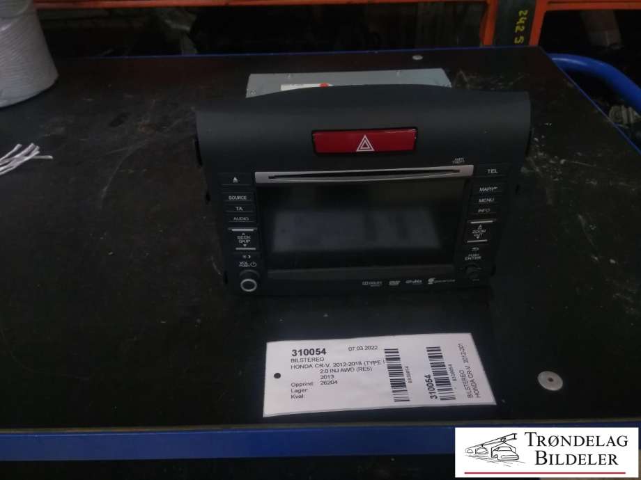 Bilstereo til Honda CR-V 2012-2018 (Type IV) (HONDA|39540-T1G-E011-M1|BD7F1P0|39542-T1G-E01)