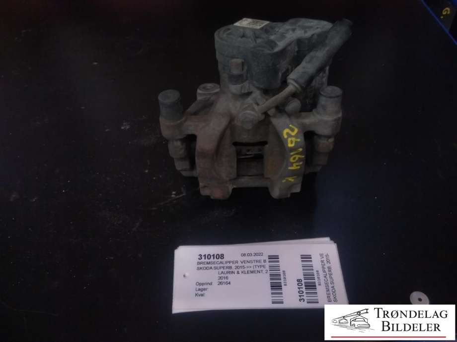 Bremsecaliper venstre bak, elektrisk til Škoda Superb, 2015-->> (Type III)  (3Q0 615 423|5G0 615 425)