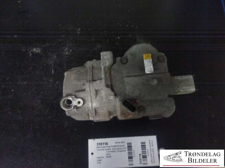 Aircondition kompressor til Toyota Auris 2015-2019 (Type II, Fase 2) (DENSO|042200-1330|)