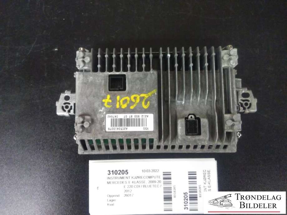 Instrument kjørecomputer til Mercedes E-Klasse 2009-2013 (Fase 1) (W212) (W212) (A2C53410076|A2129008707|)