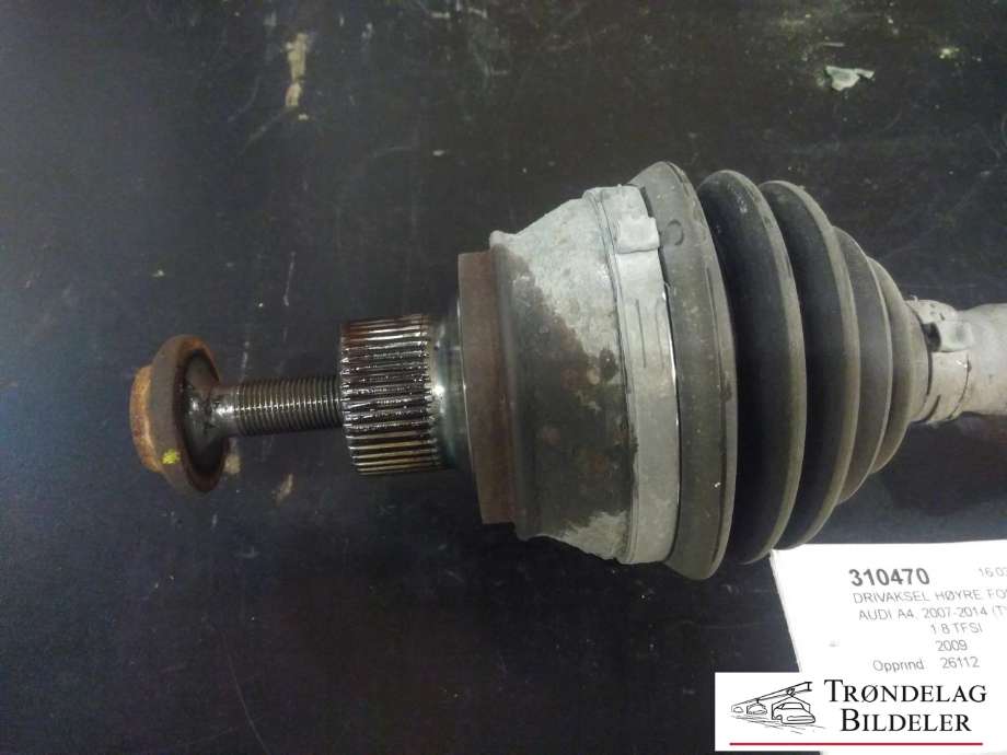 Drivaksel høyre foran, bensin/automat til Audi A4 2007-2014 (Type IV) (B8) (B8) (8K0 407 271 Q|)