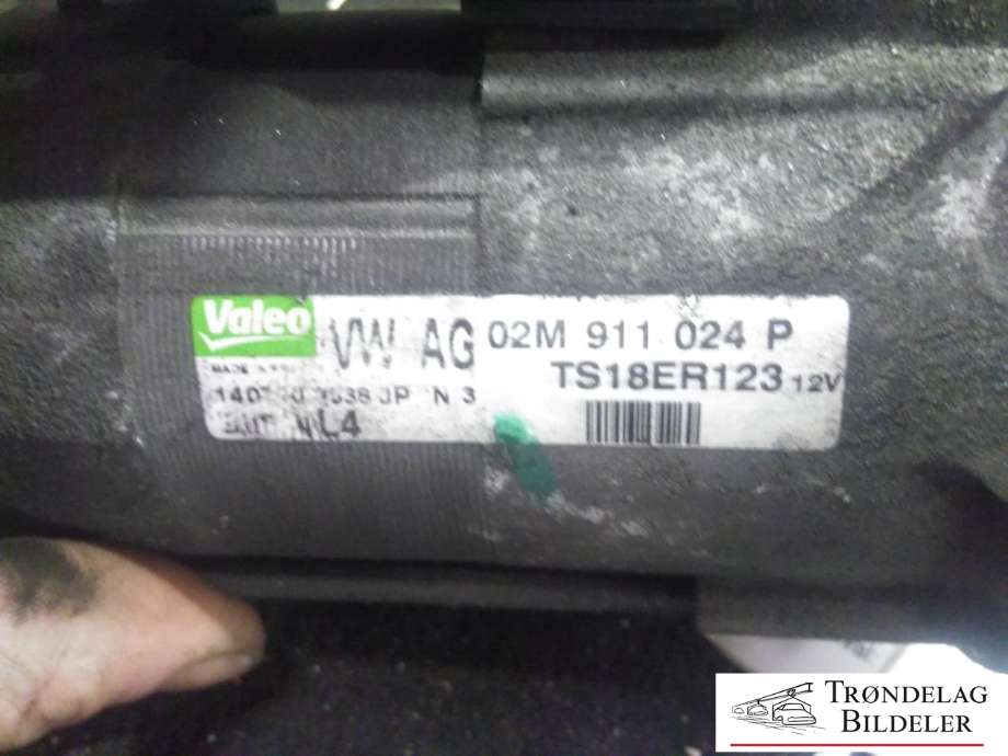 Starter diesel til VW Tiguan 2007-2011 (Type I, Fase 1)  (VALEO|02M911024D|TS18ER123|)