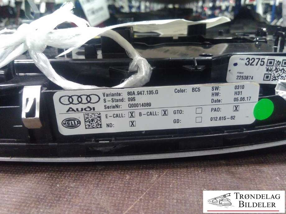Taklyspanel til Audi Q5 2017-->> (Type II)  (HELLA|80A 947 135G|)